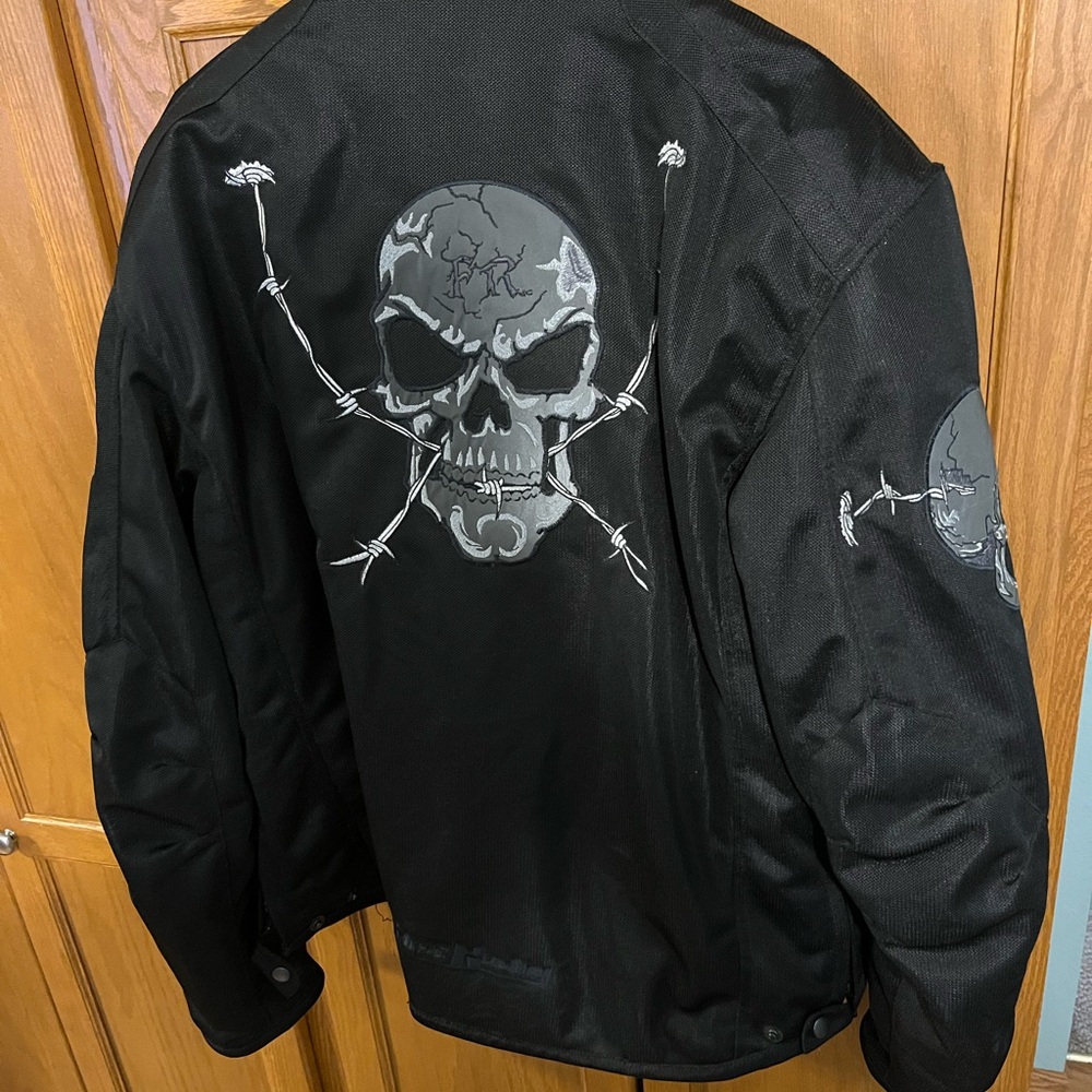 Edgy Black Skull Performance Jacket - image 3